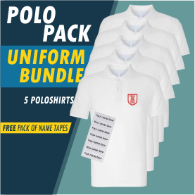 Bundle package of 5 poloshirts - FREE name tapes